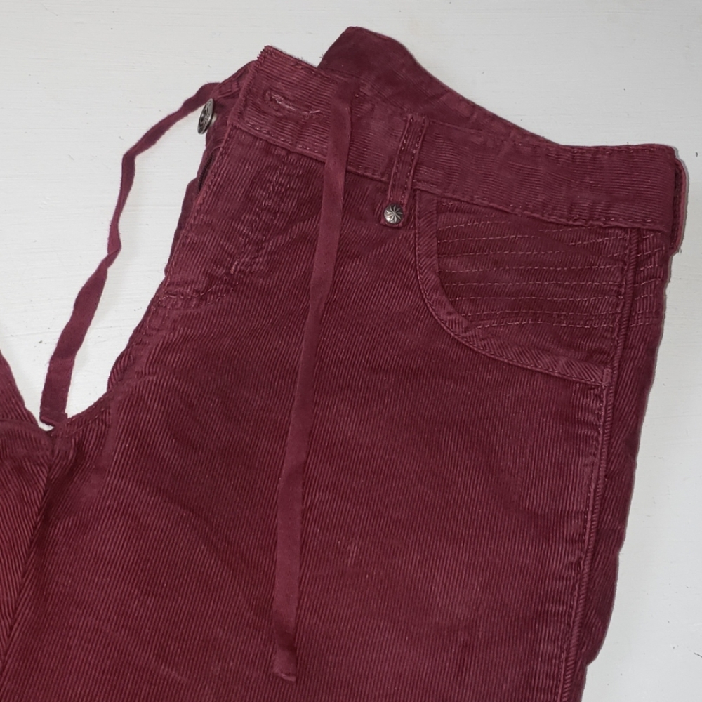 Athleta Solid Slim Corduroy Pants Cherrywood Red - image 1